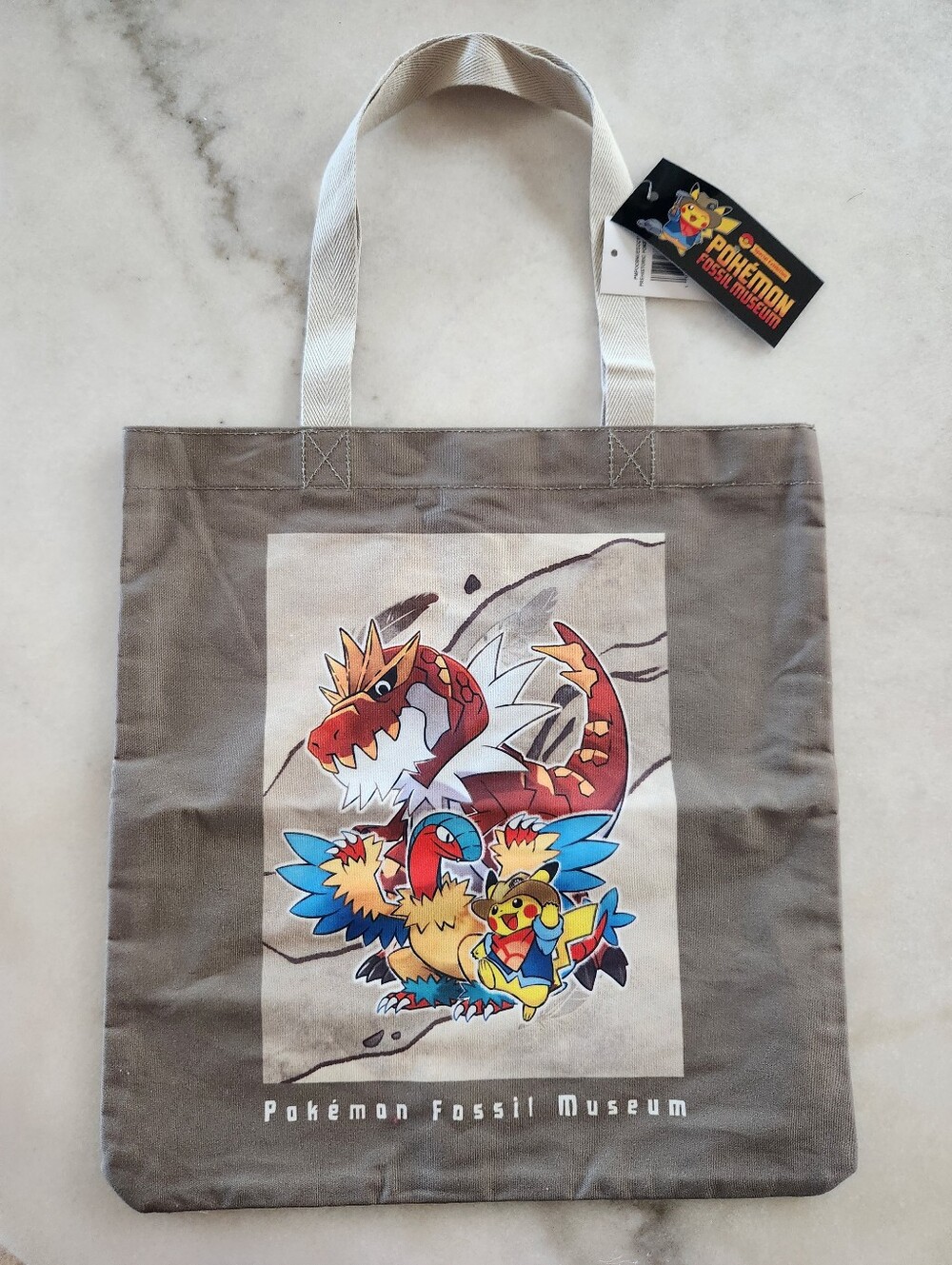 Pokemon Fossil Museum Pikachu Canvas Tote Bag CHICAGO EXCLUSIVE Limited Edition